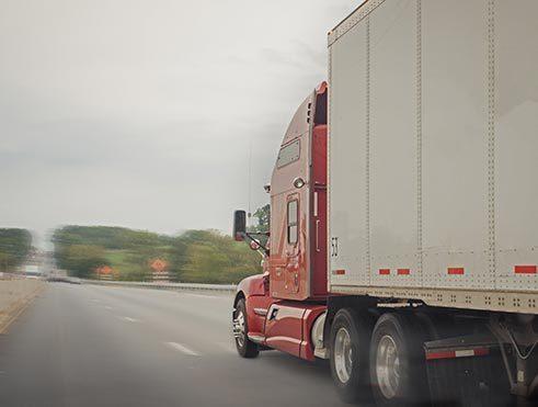 Semi tractor on the highway 2 XUCX4 E